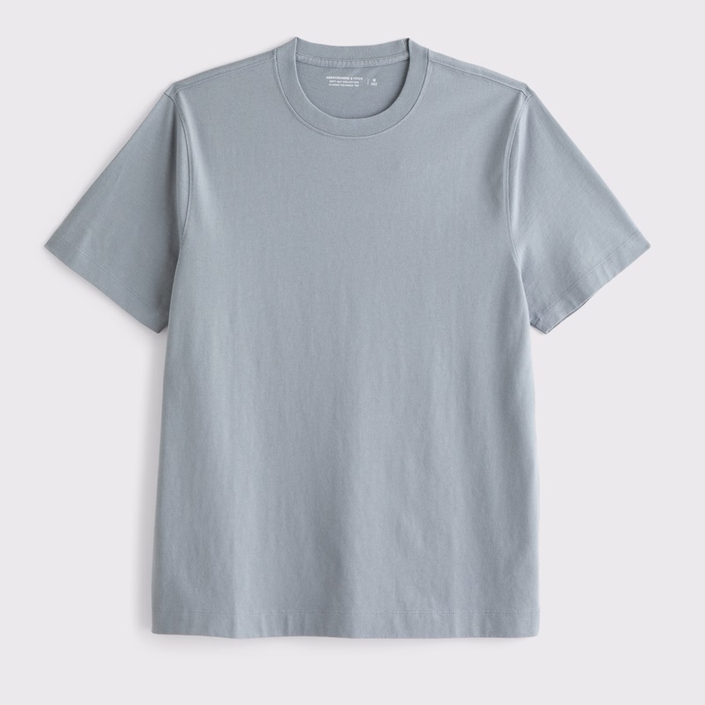 Abercrombie New Men's Classic Polished Light Blue T-Shirt